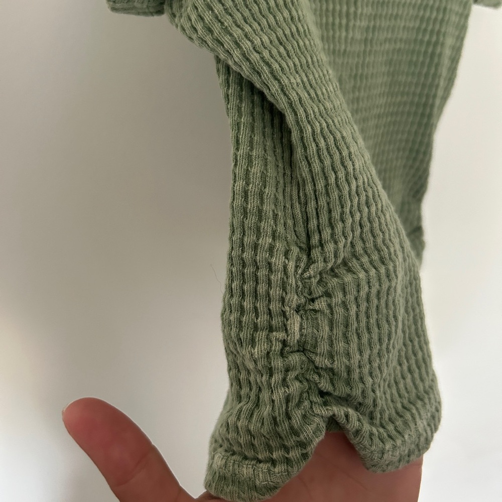 Altar’d State Green Ribbed Tank Top - Picture 3 of 3